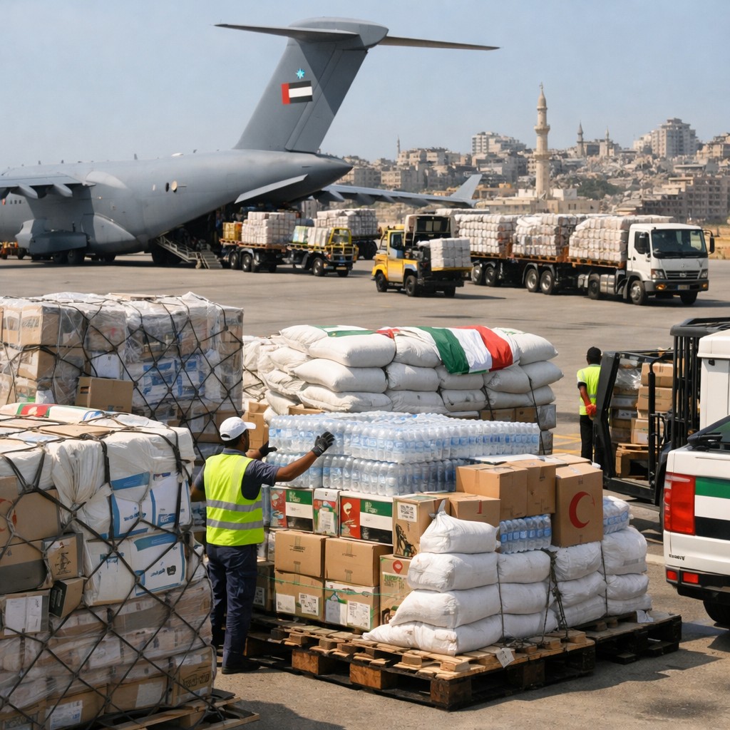 UAE Sends 817 Tonnes of Aid to Gaza in Five Convoys