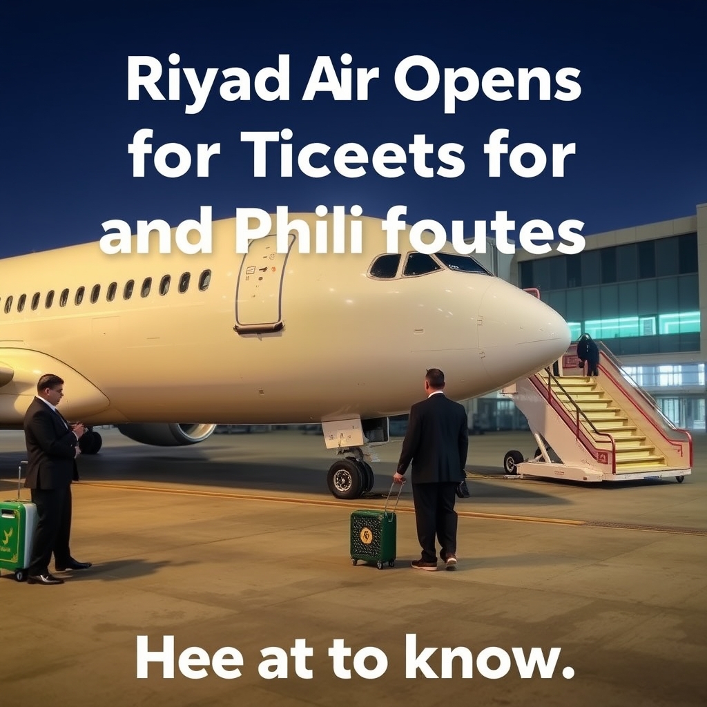 Riyadh Air Opens Tickets for Pakistan and Philippines Routes
